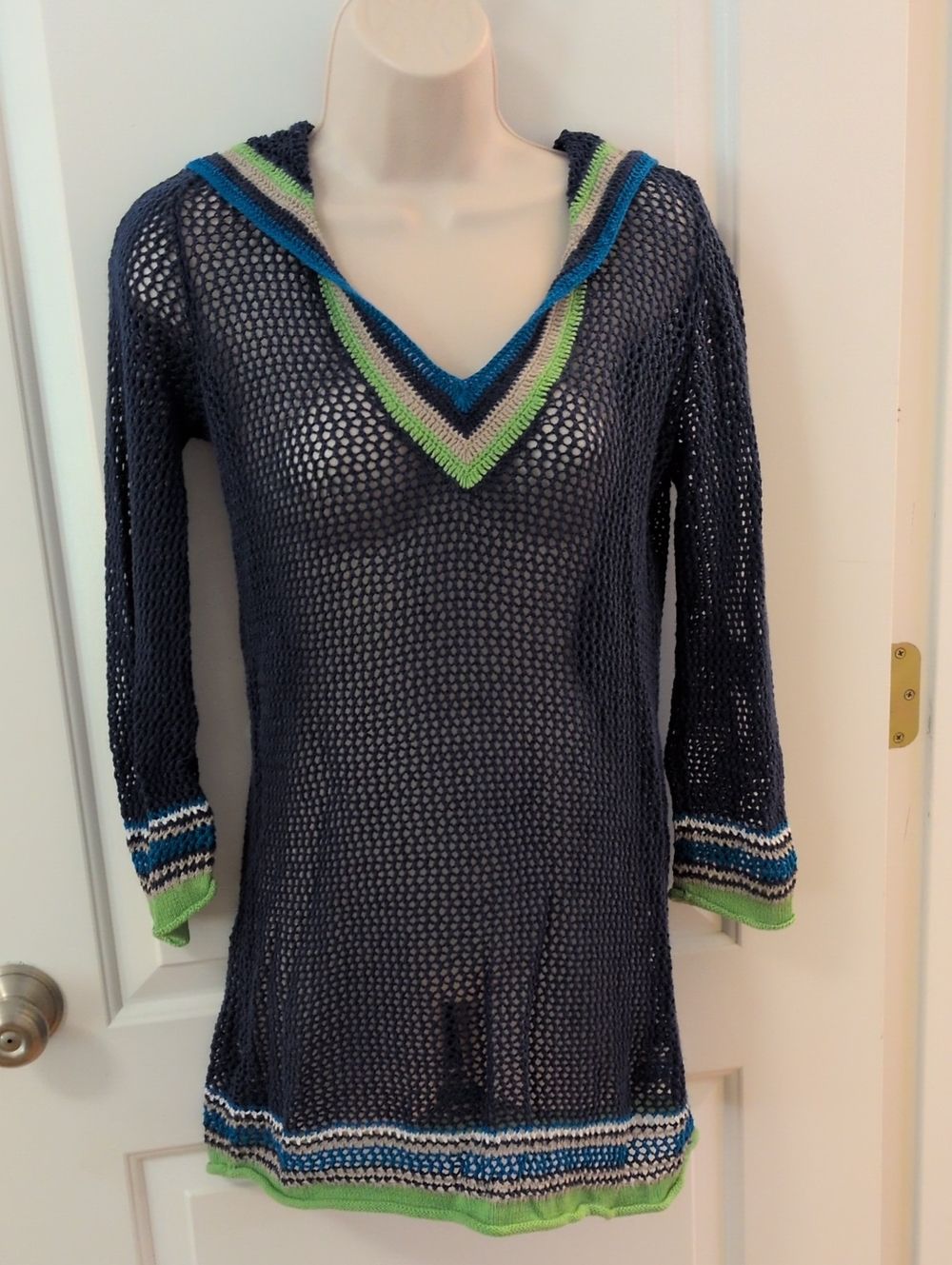Tommy Bahama Crochet Hooded Coverup